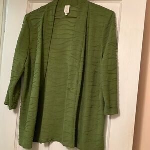 Jones New York Olive Knit Cardigan